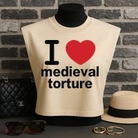 I Love Medieval Torture Garment-Dyed Women's Muscle Tee thumb 3