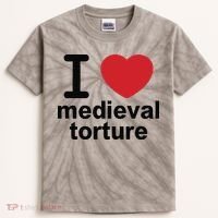I Love Medieval Torture Kids Tie-Dye T-Shirt thumb 0