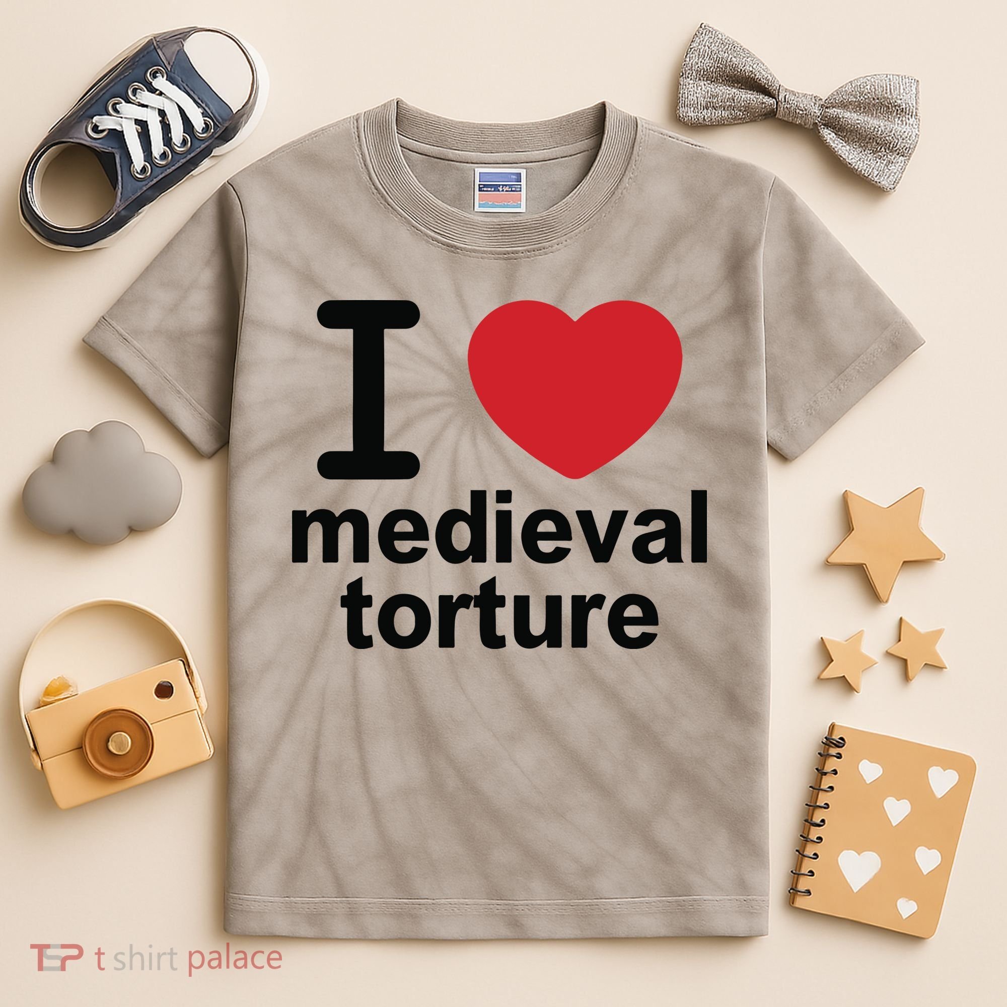 I Love Medieval Torture Kids Tie-Dye T-Shirt