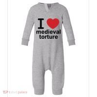 I Love Medieval Torture Infant Fleece One Piece thumb 0