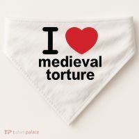 I Love Medieval Torture USA-Made Doggie Bandana thumb 0
