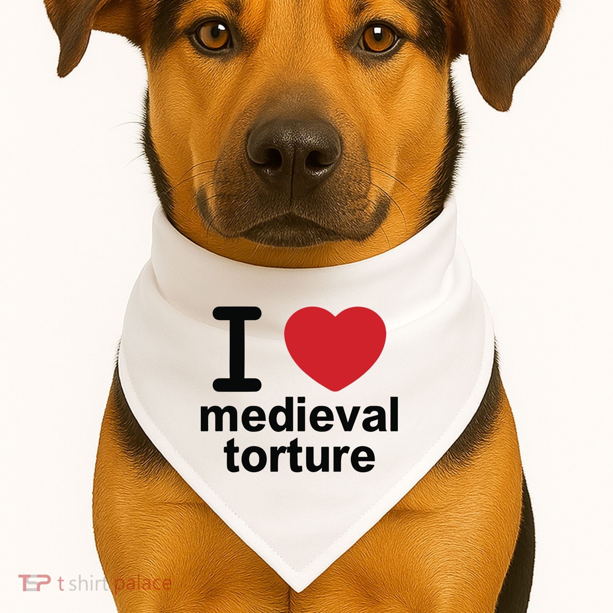 I Love Medieval Torture USA-Made Doggie Bandana