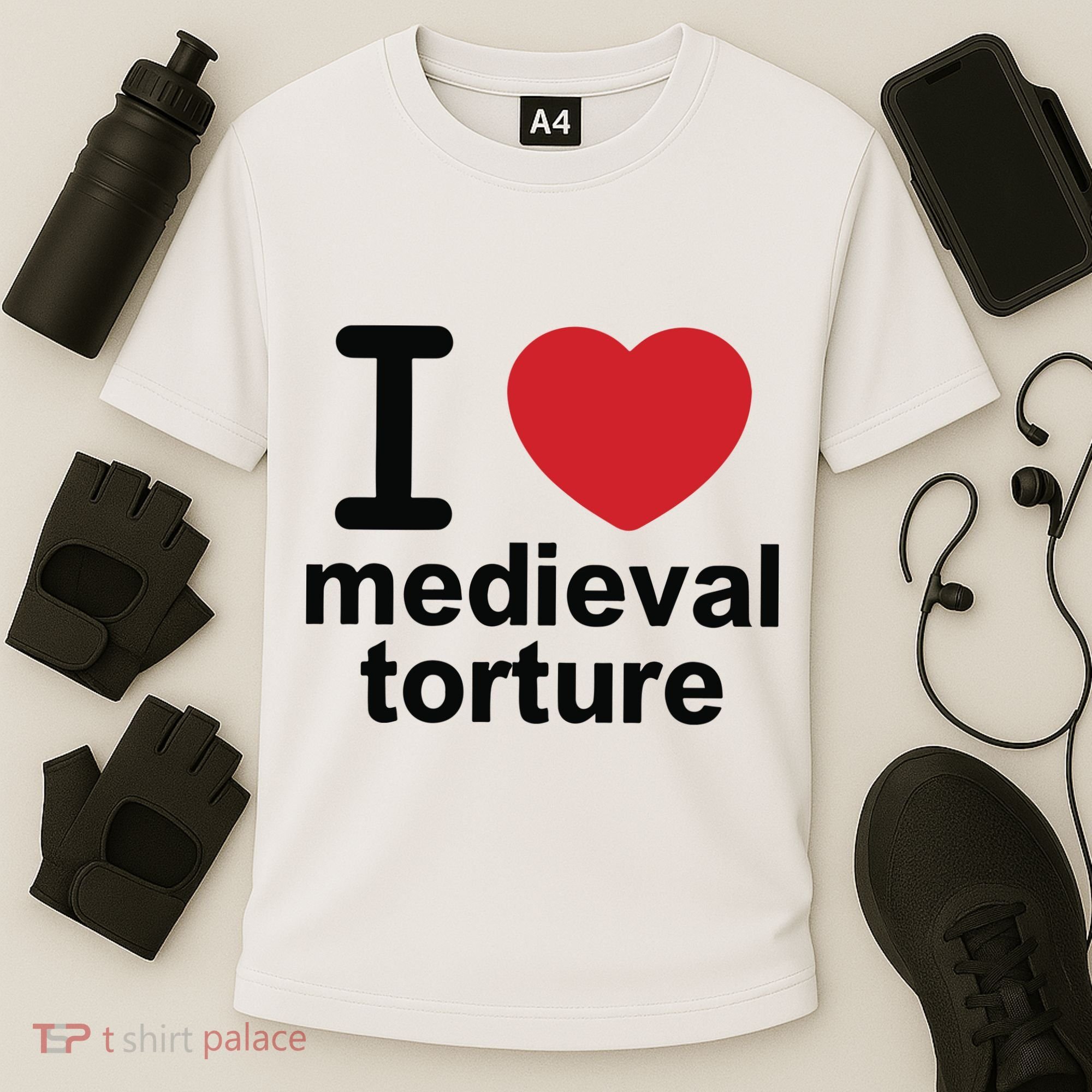 I Love Medieval Torture Cooling Performance Crew T-Shirt