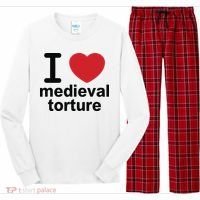 I Love Medieval Torture Long Sleeve Pajama Set thumb 0