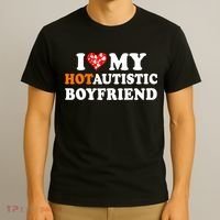 I Love My Hot Autistic Boyfriend T-Shirt thumb 3