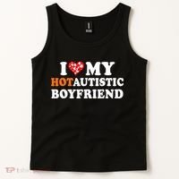 I Love My Hot Autistic Boyfriend Tank Top thumb 2