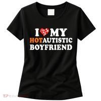 I Love My Hot Autistic Boyfriend Women's T-Shirt thumb 0