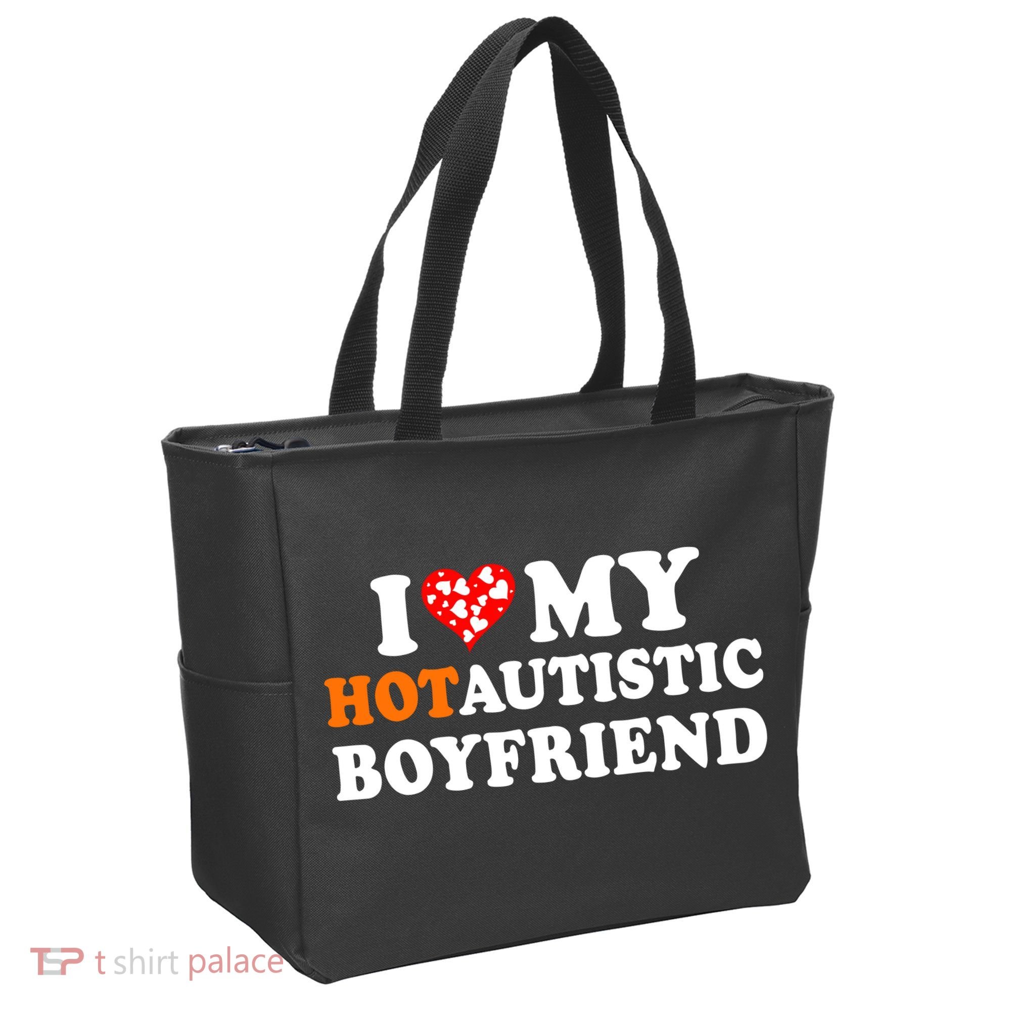 I Love My Hot Autistic Boyfriend Tote Bag