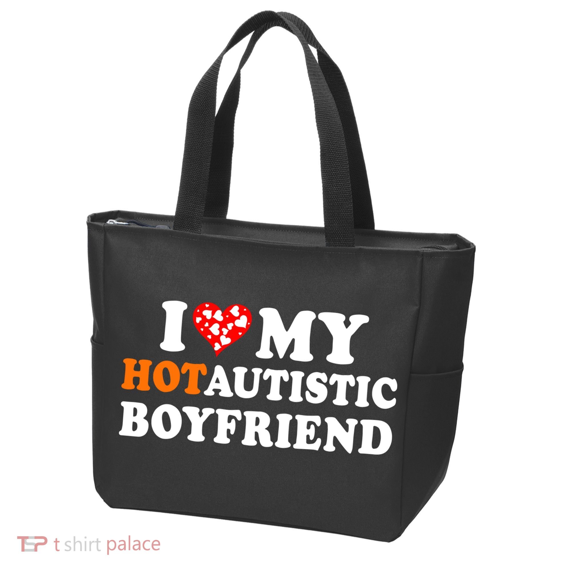 I Love My Hot Autistic Boyfriend Tote Bag