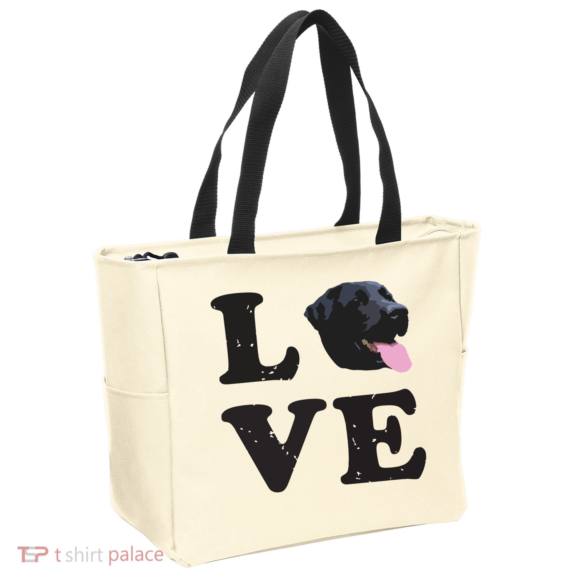 I Love My Black Lab Labrador Retriever Dog Tee Tote Bag