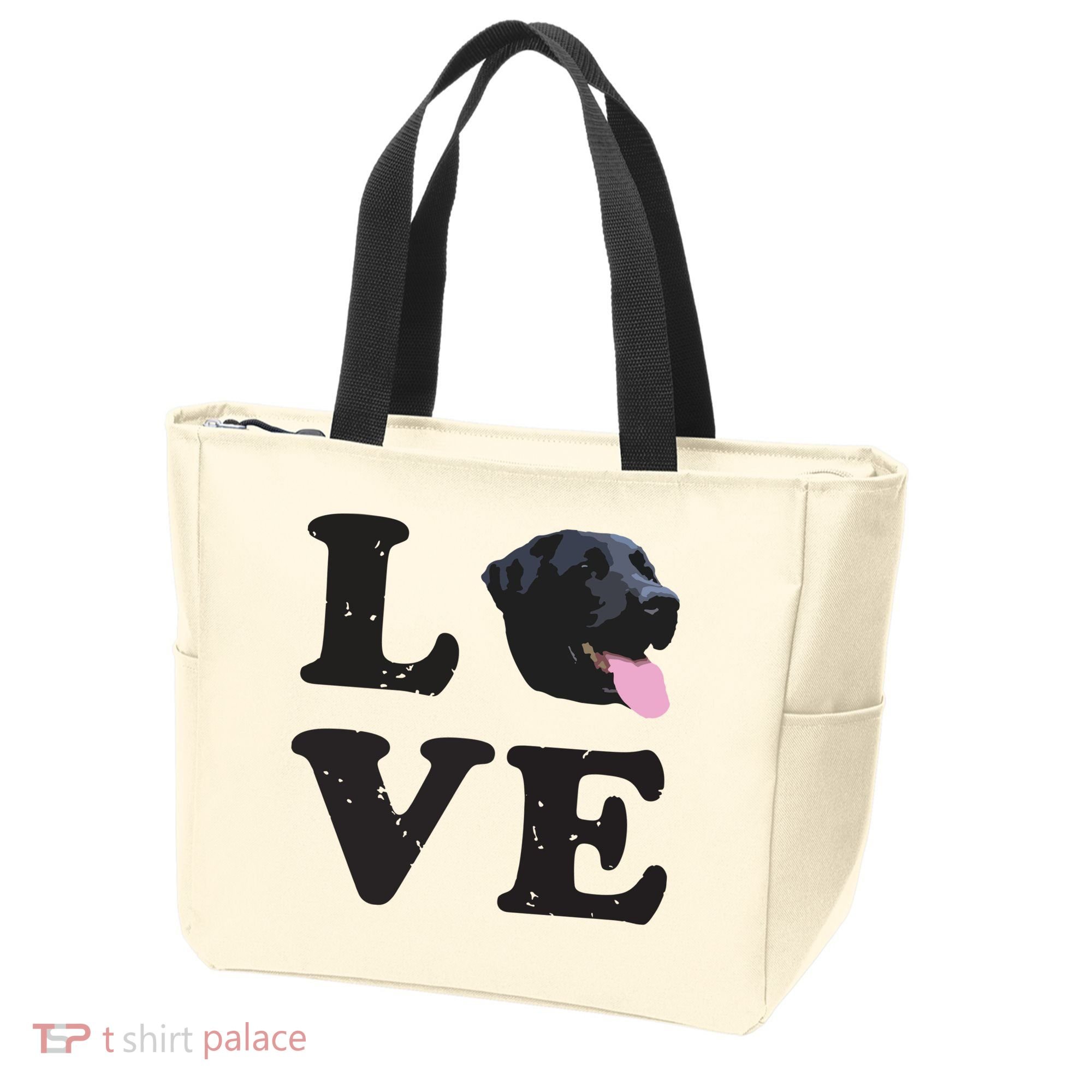 I Love My Black Lab Labrador Retriever Dog Tee Tote Bag