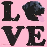 I Love My Black Lab Labrador Retriever Dog Tee Coaster thumb 2