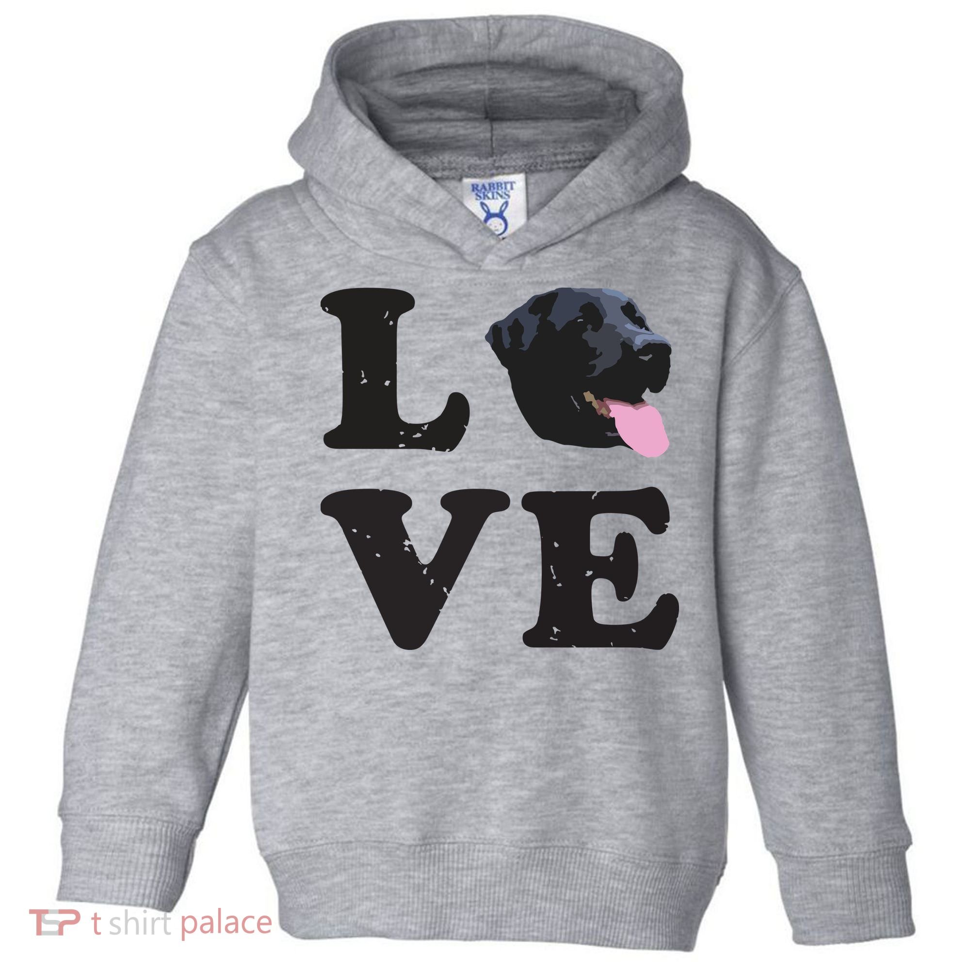 I Love My Black Lab Labrador Retriever Dog Tee Toddler Hoodie