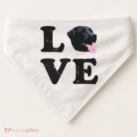 I Love My Black Lab Labrador Retriever Dog Tee USA-Made Doggie Bandana thumb 0