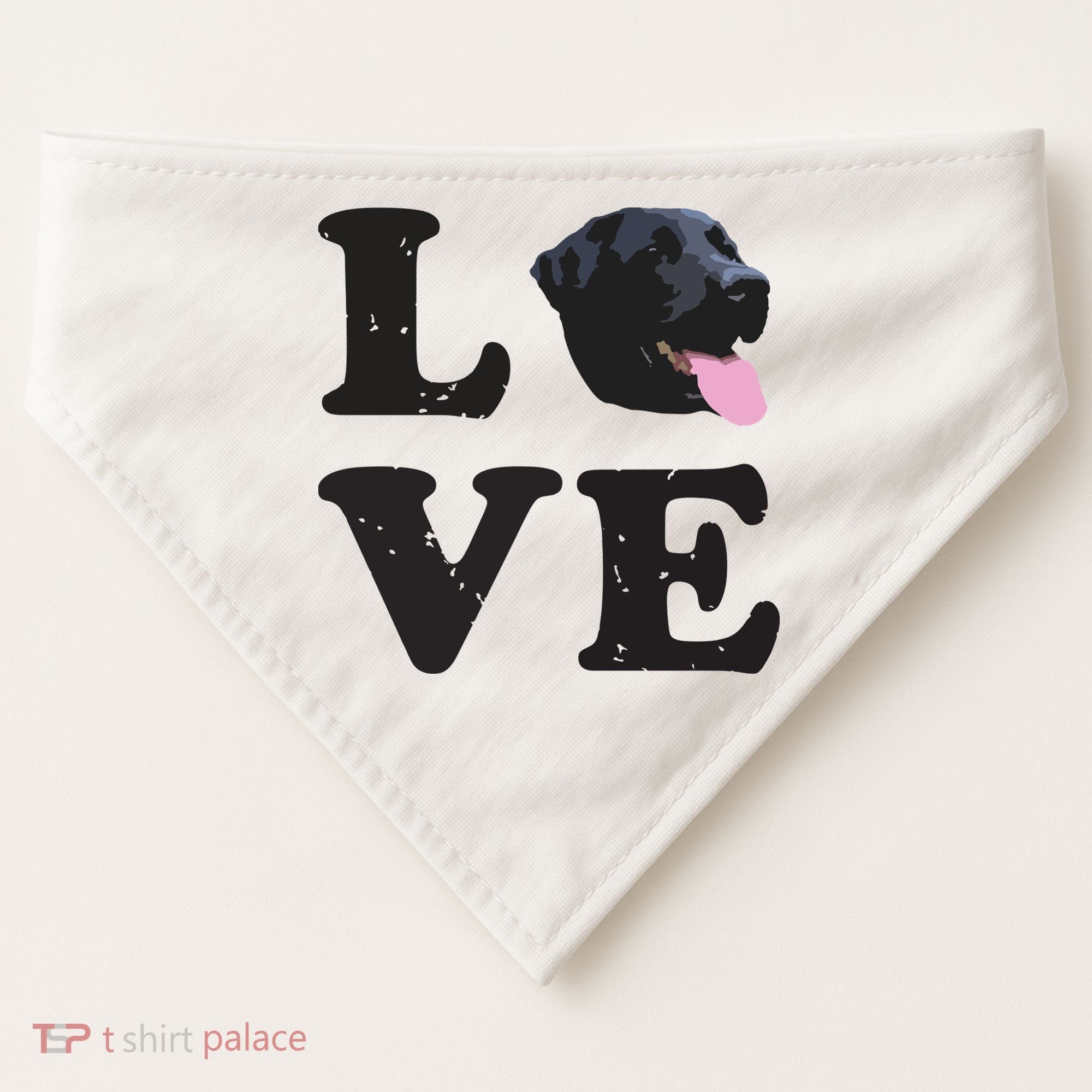 I Love My Black Lab Labrador Retriever Dog Tee USA-Made Doggie Bandana
