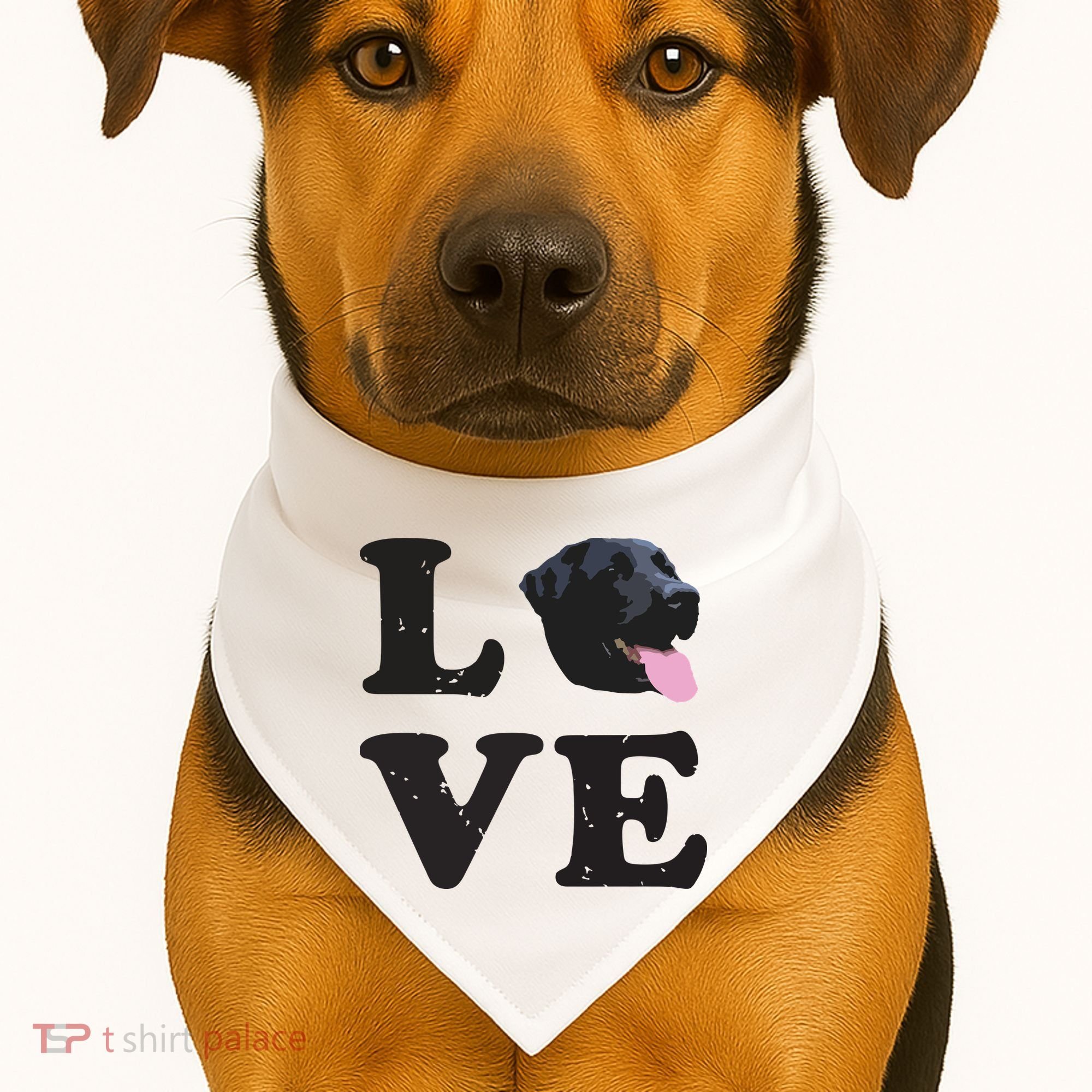 I Love My Black Lab Labrador Retriever Dog Tee USA-Made Doggie Bandana