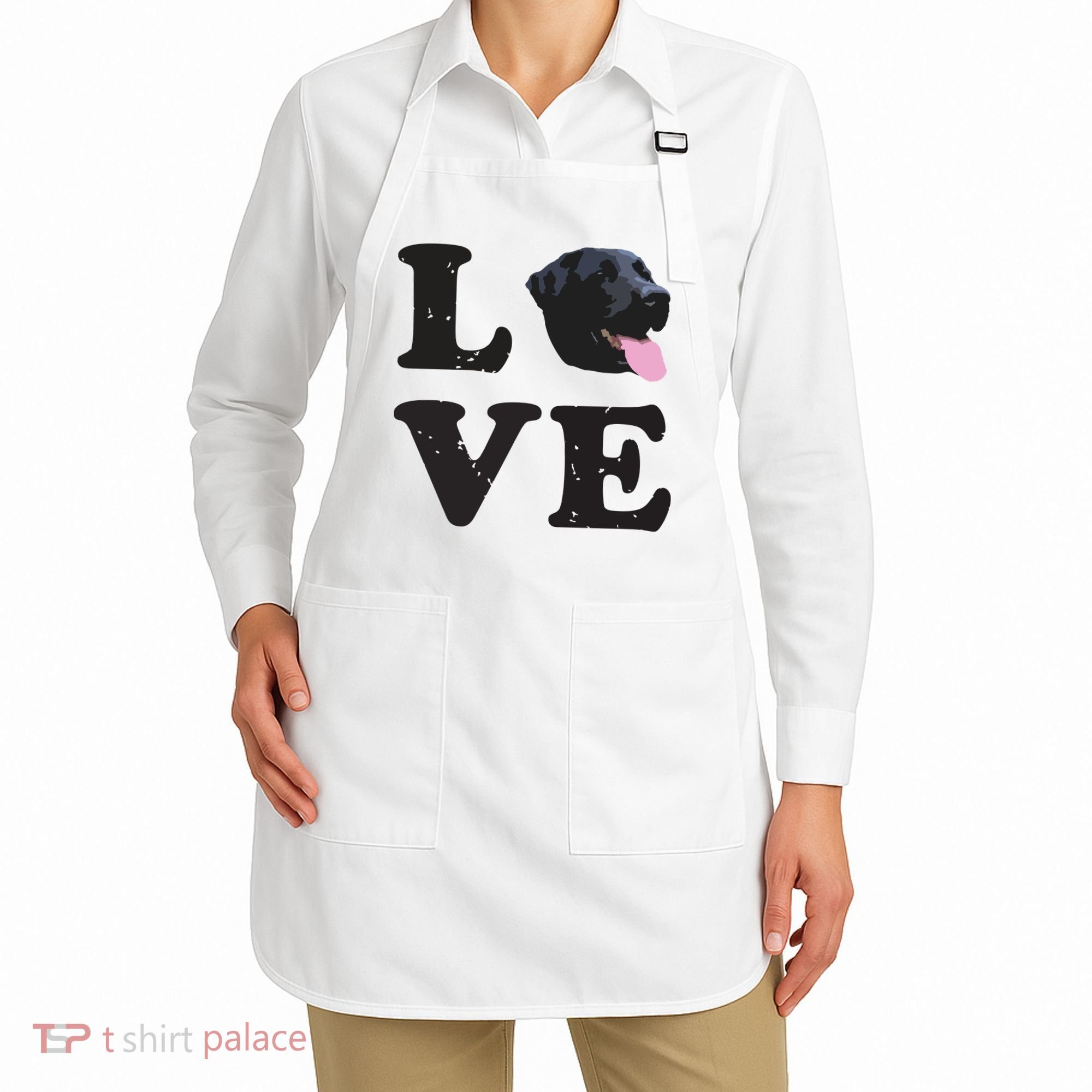 I Love My Black Lab Labrador Retriever Dog Tee Apron