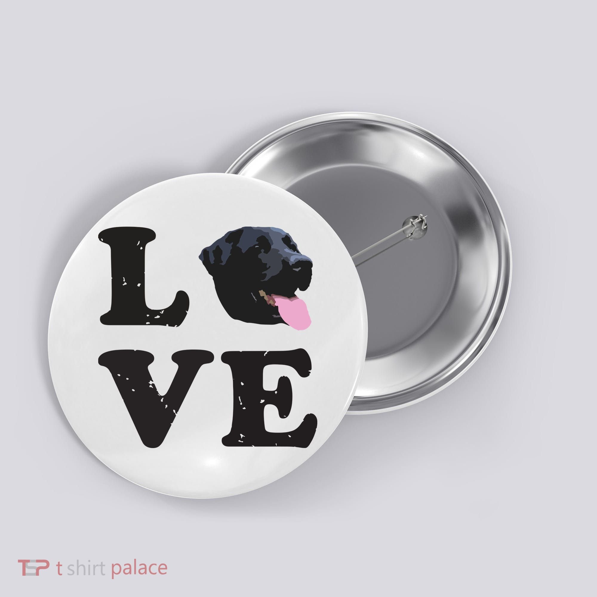 I Love My Black Lab Labrador Retriever Dog Tee Button
