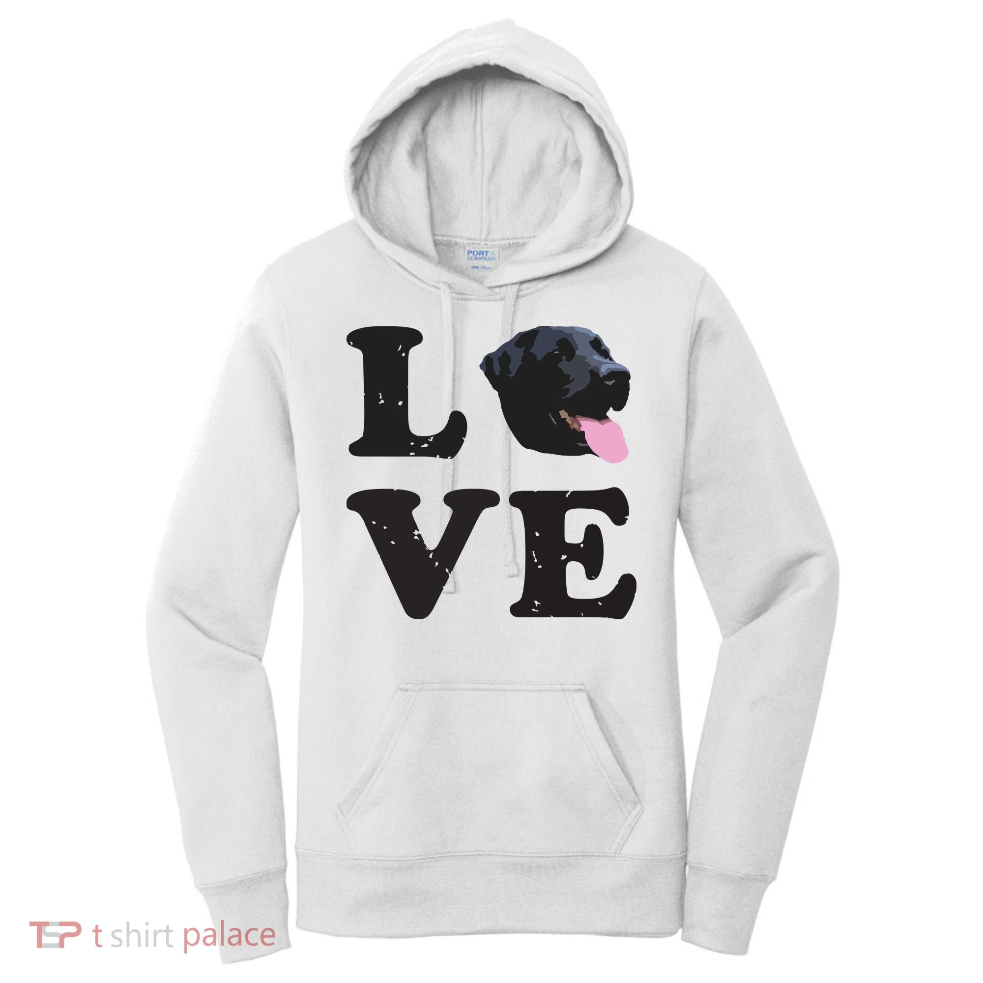 I Love My Black Lab Labrador Retriever Dog Tee Women's Hoodie