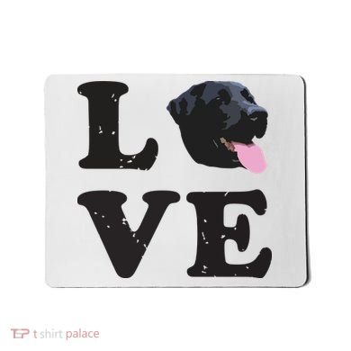 I Love My Black Lab Labrador Retriever Dog Tee Mousepad