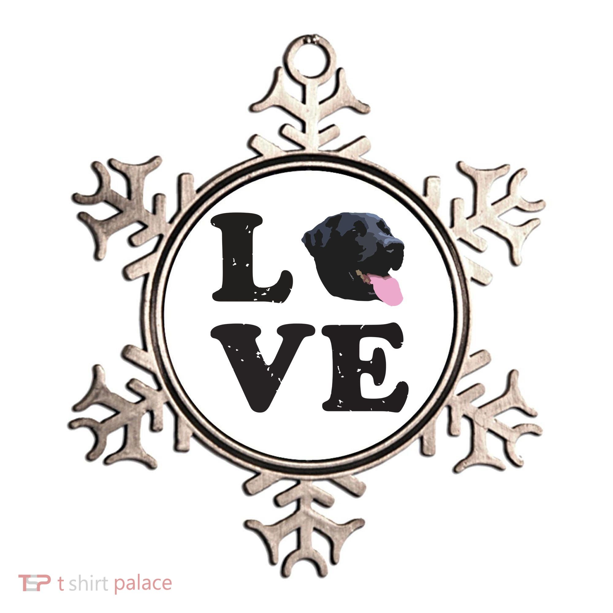 I Love My Black Lab Labrador Retriever Dog Tee Ornament