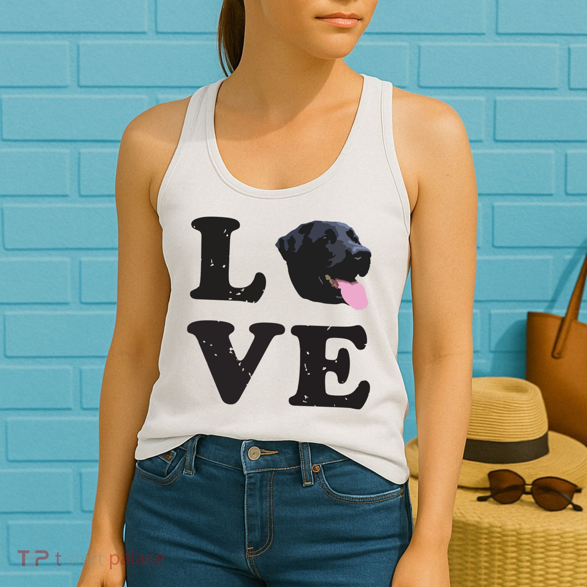 I Love My Black Lab Labrador Retriever Dog Tee Women's Tank Top
