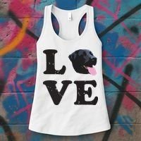 I Love My Black Lab Labrador Retriever Dog Tee Women's Tank Top thumb 3