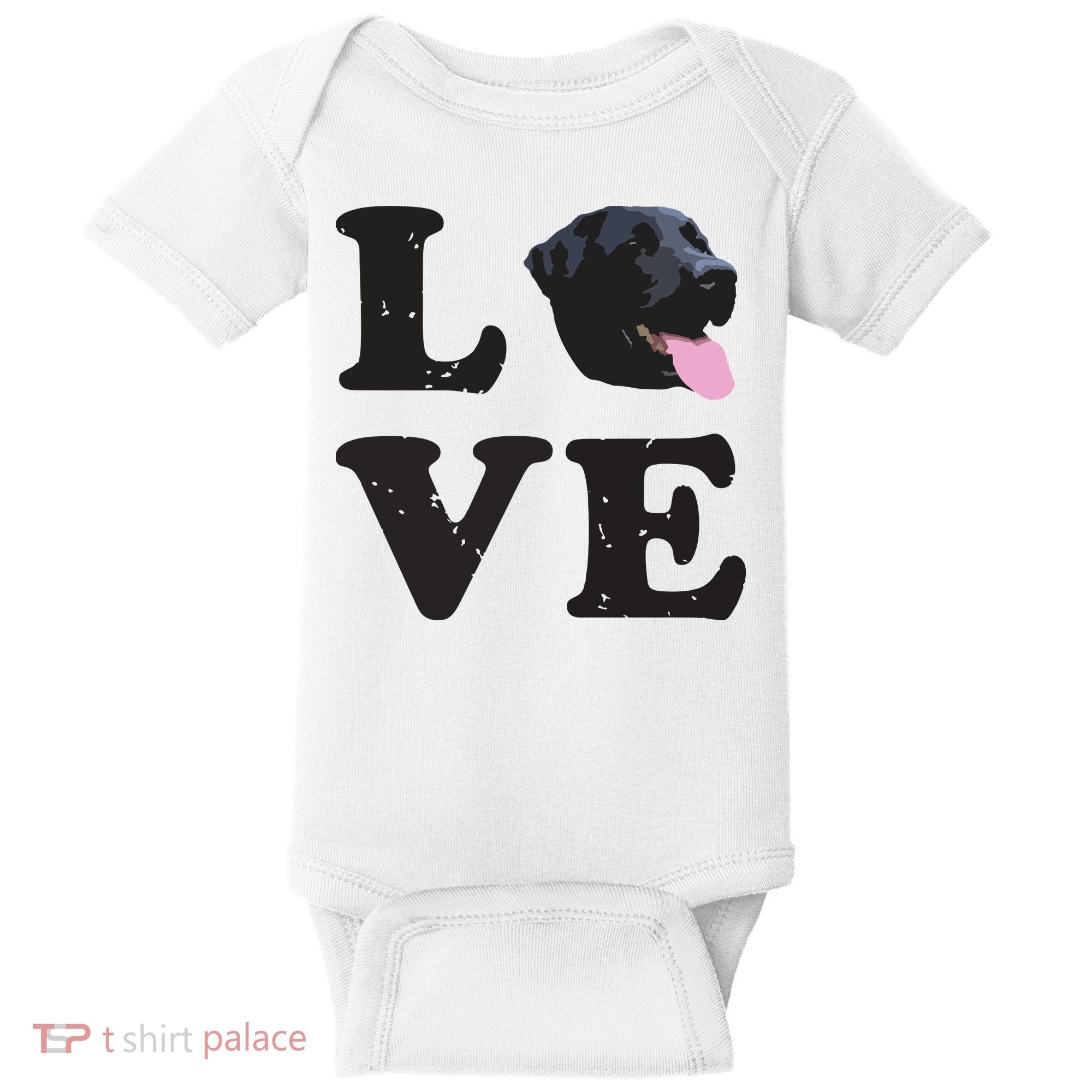 I Love My Black Lab Labrador Retriever Dog Tee Baby Bodysuit