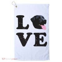 I Love My Black Lab Labrador Retriever Dog Tee Golf Towel thumb 0