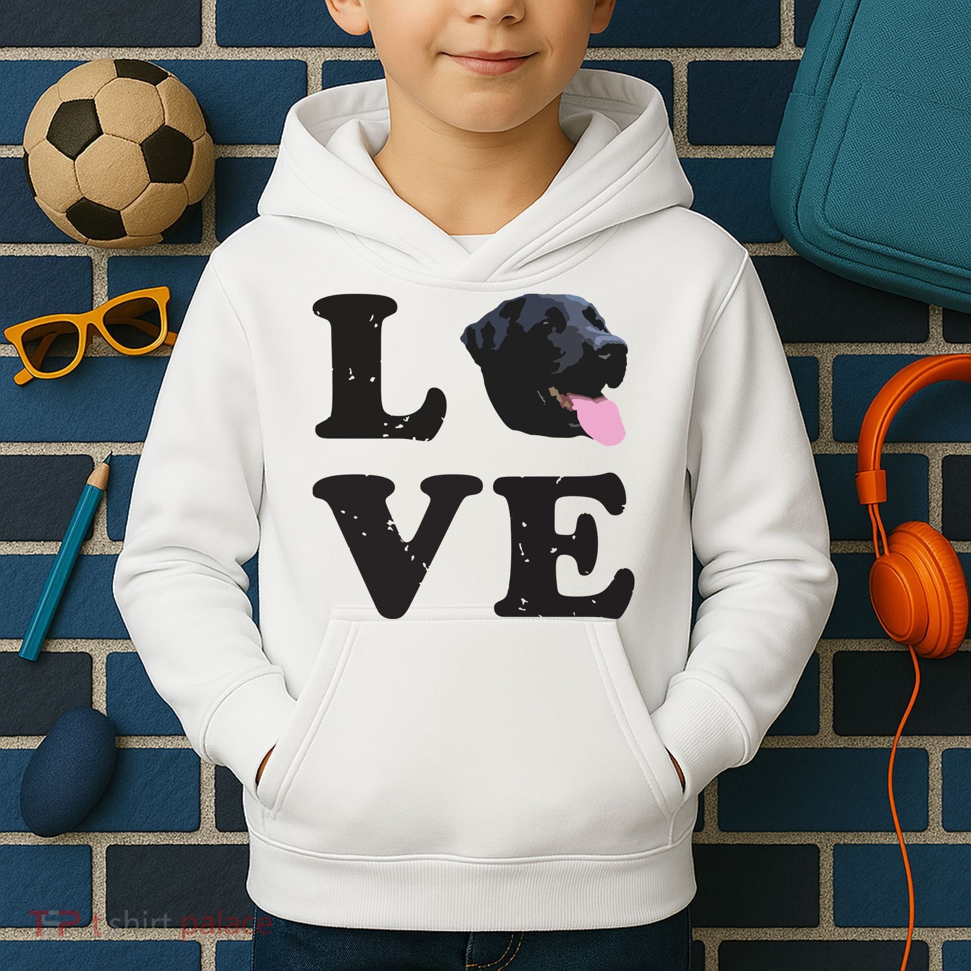 I Love My Black Lab Labrador Retriever Dog Tee Kids Hoodie