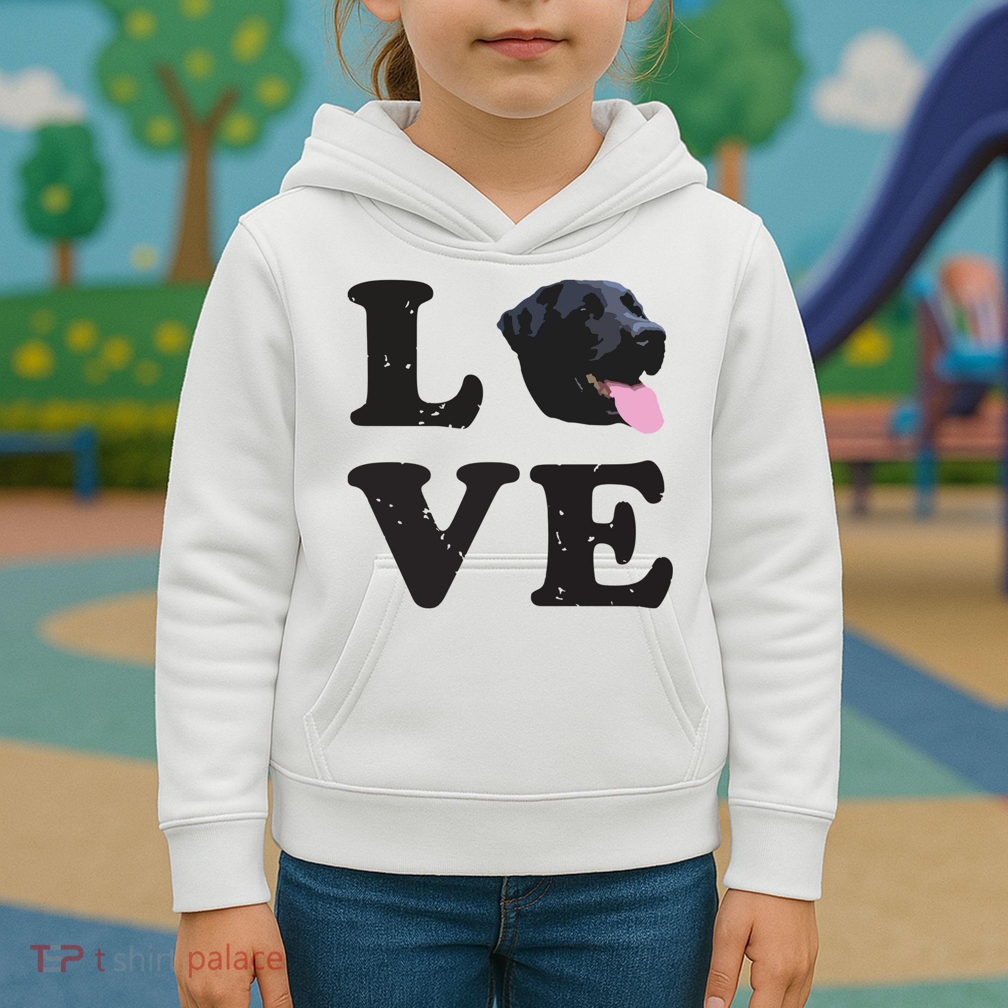 I Love My Black Lab Labrador Retriever Dog Tee Kids Hoodie