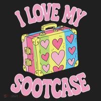 I Love My Sootcase Suitcase Funny Trending Saying Travel Women's Sweatshirt thumb 2