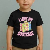 I Love My Sootcase Suitcase Funny Trending Saying Travel Toddler T-Shirt thumb 2