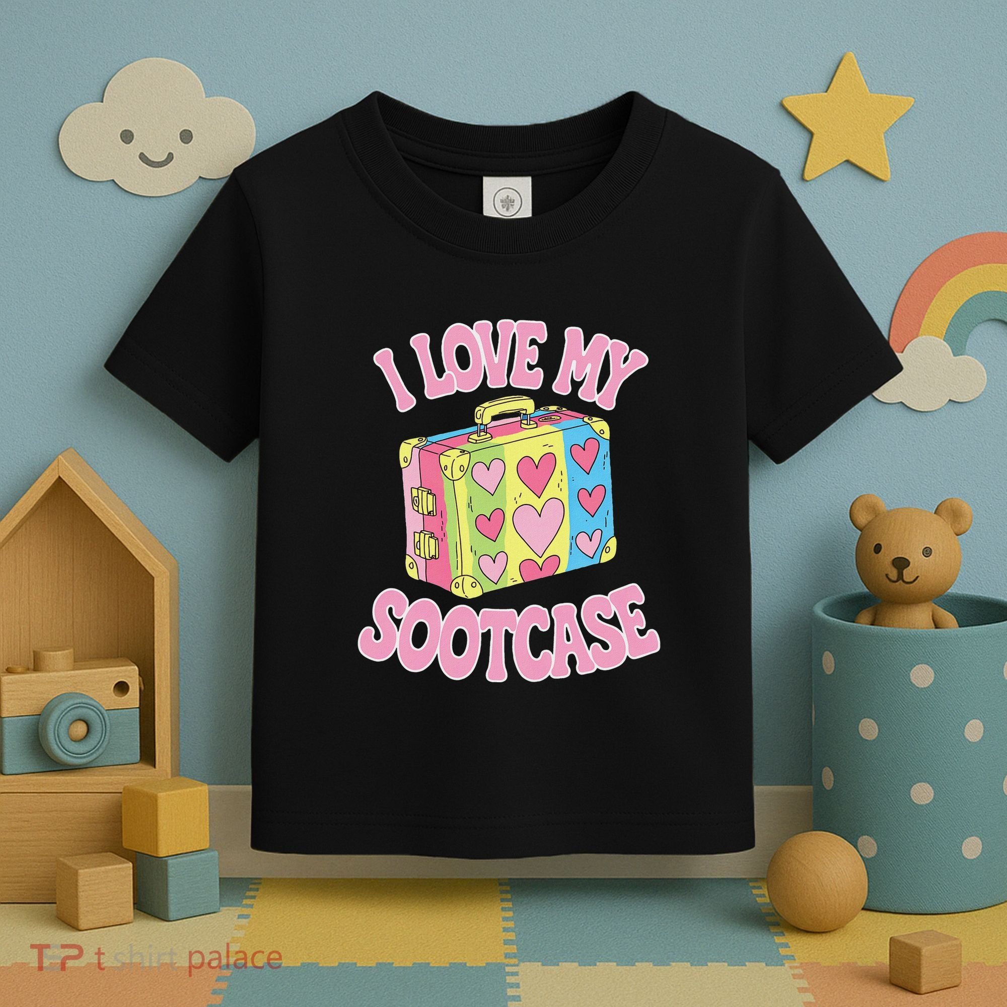 I Love My Sootcase Suitcase Funny Trending Saying Travel Toddler T-Shirt