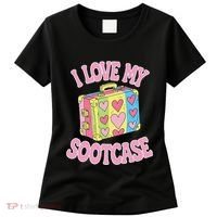 I Love My Sootcase Suitcase Funny Trending Saying Travel Women's T-Shirt thumb 0
