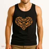 I Love Monarchs Butterfly Heart Gift Tank Top thumb 3