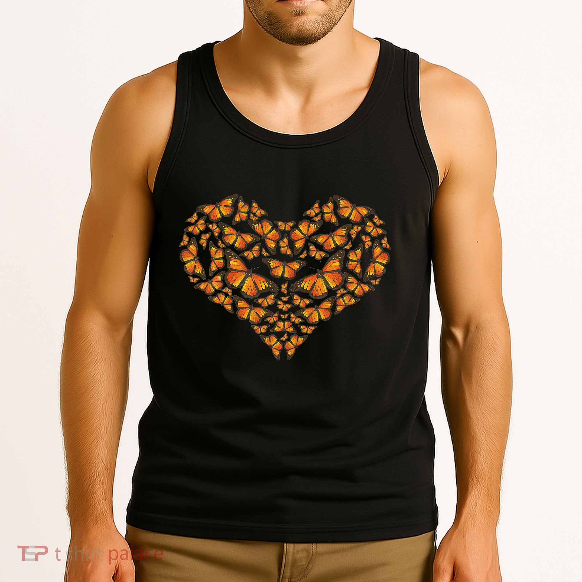 I Love Monarchs Butterfly Heart Gift Tank Top