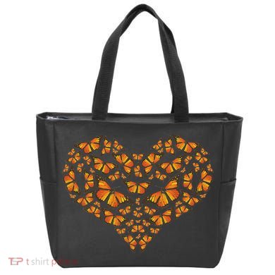I Love Monarchs Butterfly Heart Gift Tote Bag