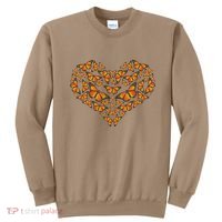 I Love Monarchs Butterfly Heart Gift Sweatshirt thumb 0