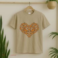 I Love Monarchs Butterfly Heart Gift T-Shirt thumb 2