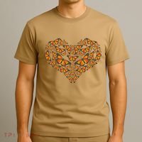 I Love Monarchs Butterfly Heart Gift T-Shirt thumb 3