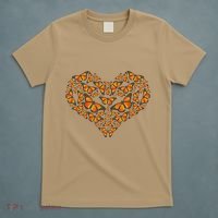 I Love Monarchs Butterfly Heart Gift T-Shirt thumb 5