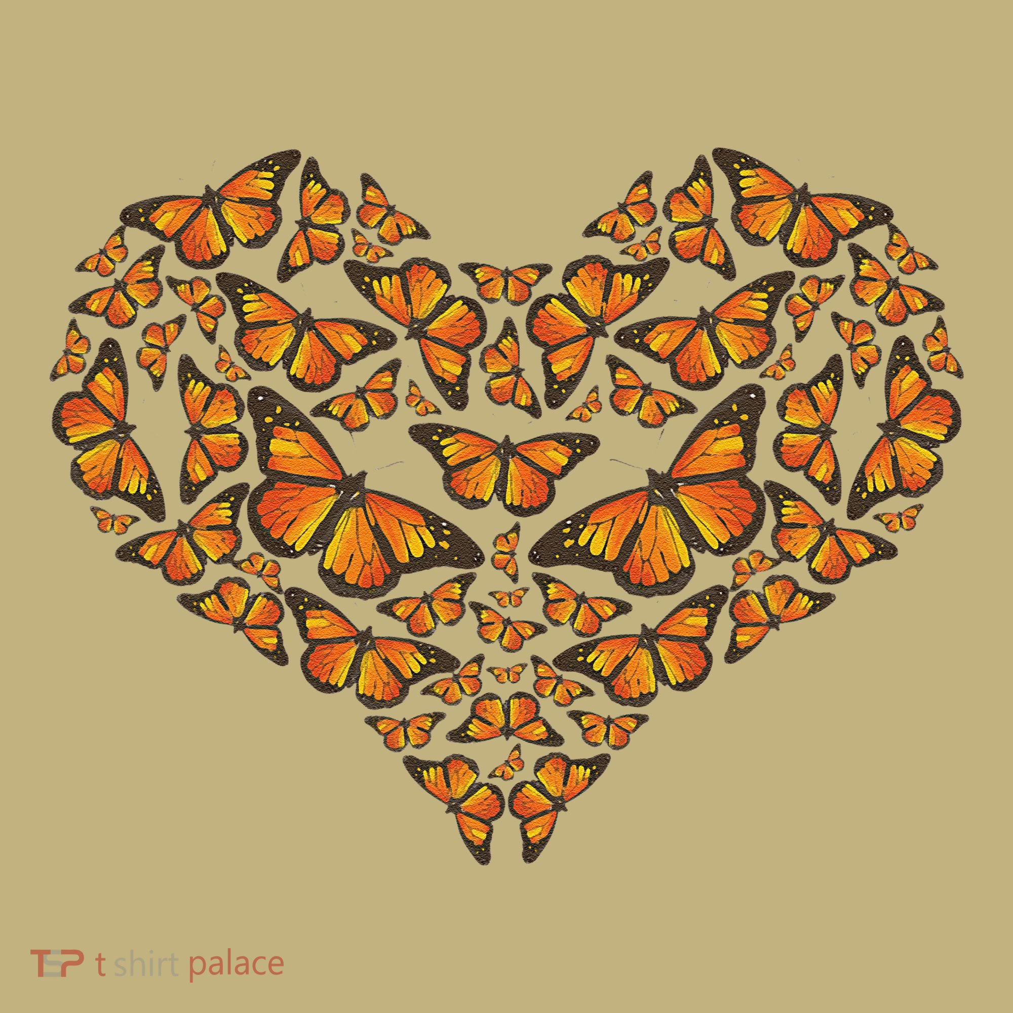 I Love Monarchs Butterfly Heart Gift T-Shirt