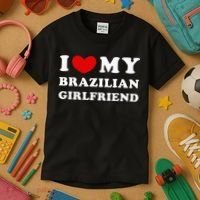 I Love My Brazilian Girlfriend Kids T-Shirt thumb 3