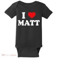 I Love Matt I Heart Matt Baby Bodysuit thumb 0