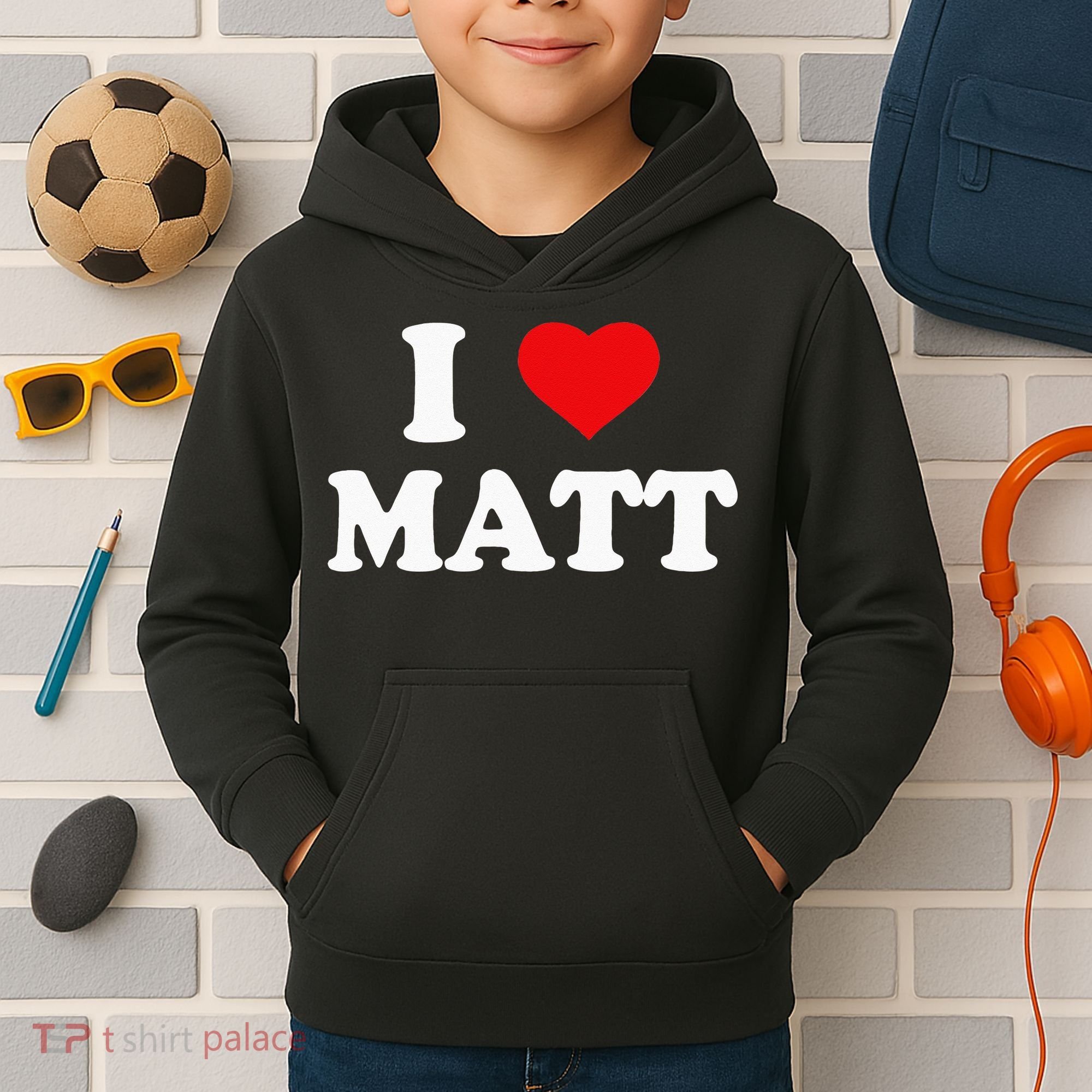 I Love Matt I Heart Matt Kids Hoodie
