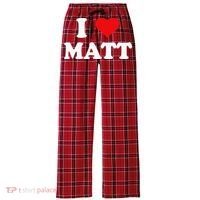 I Love Matt I Heart Matt Women's Flannel Plaid Pajama Pants thumb 0