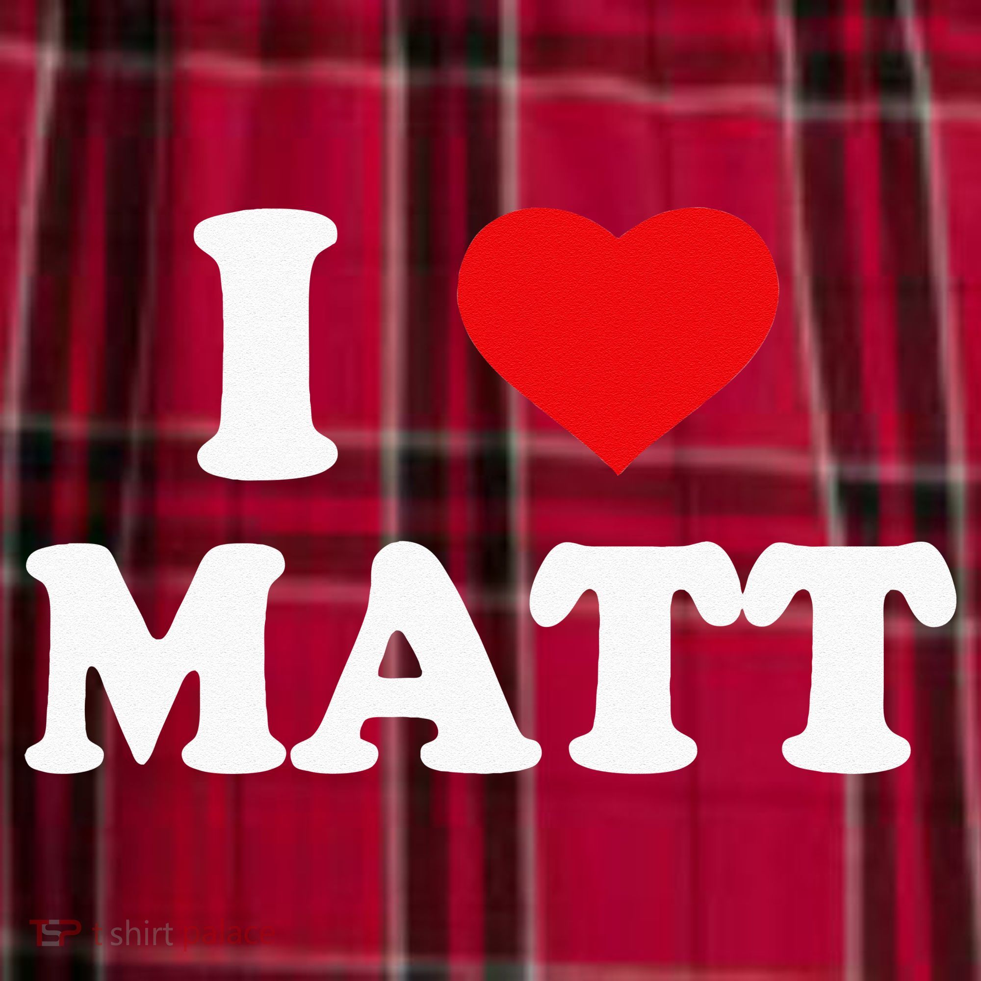 I Love Matt I Heart Matt Women's Flannel Plaid Pajama Pants