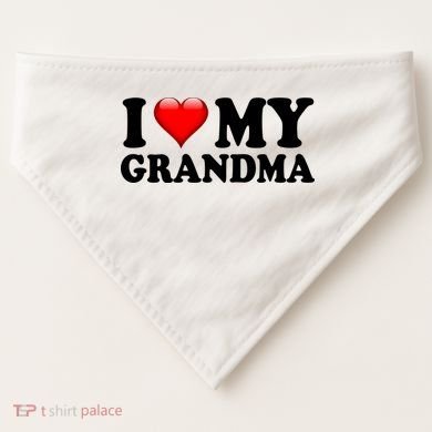 I Love My Grandma USA-Made Doggie Bandana