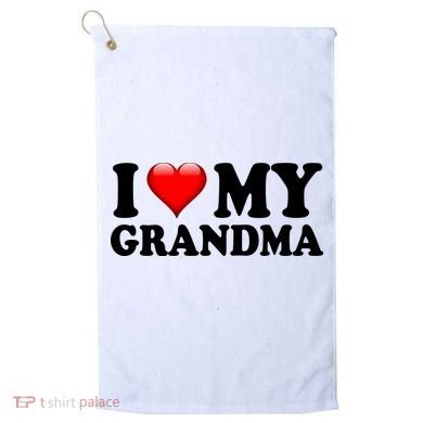I Love My Grandma Golf Towel